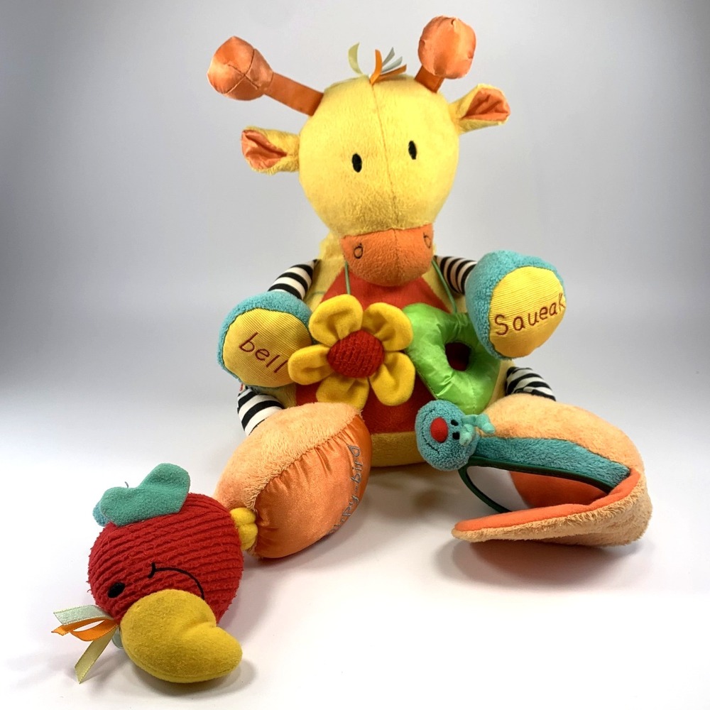 Jelly Cat Jelly Kitten Plush‎ Giraffe Baby Crinkle Mirror Rattle Squeak Learning